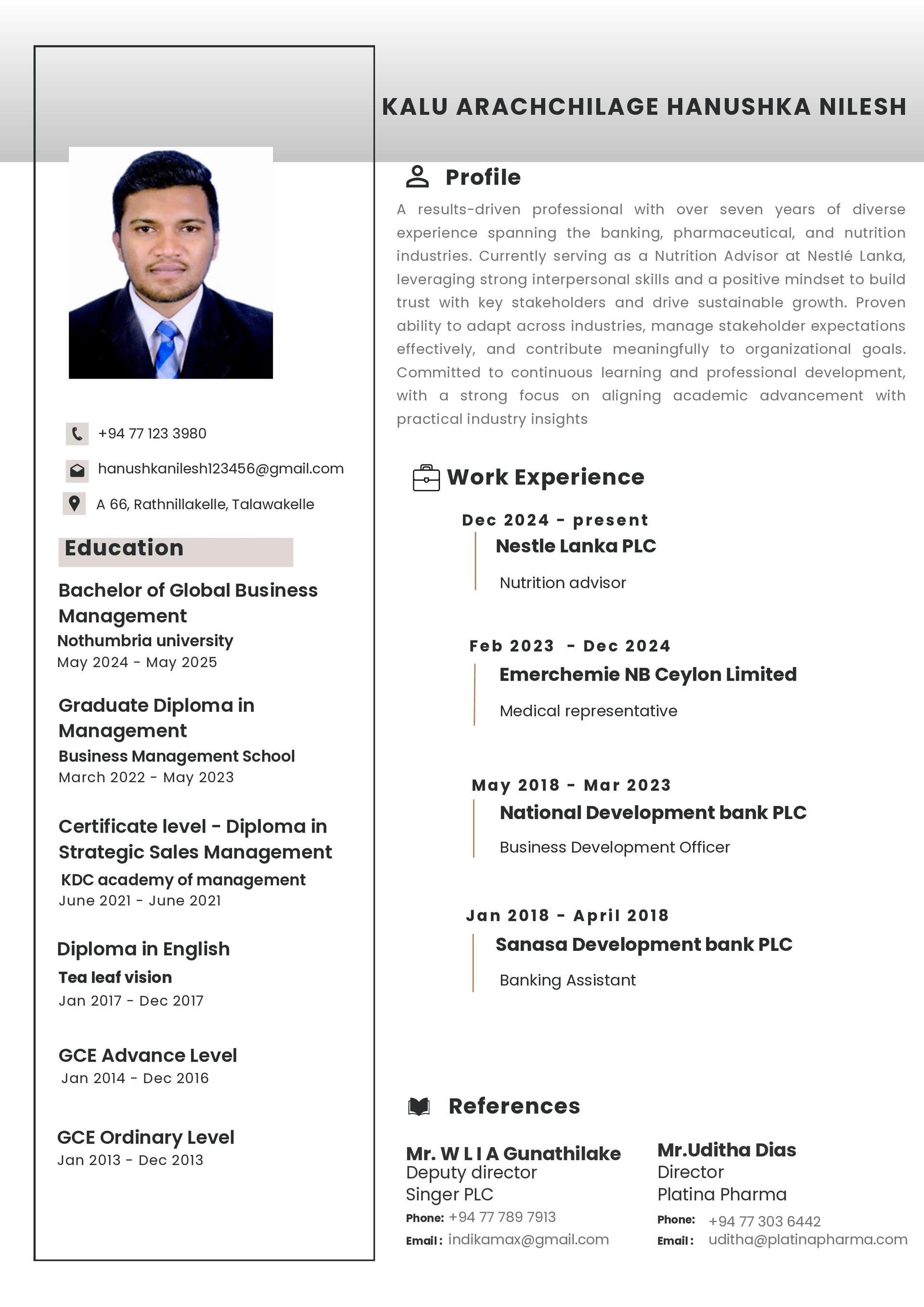 KALU ARACHCHILAGE HANUSHKA NILESH