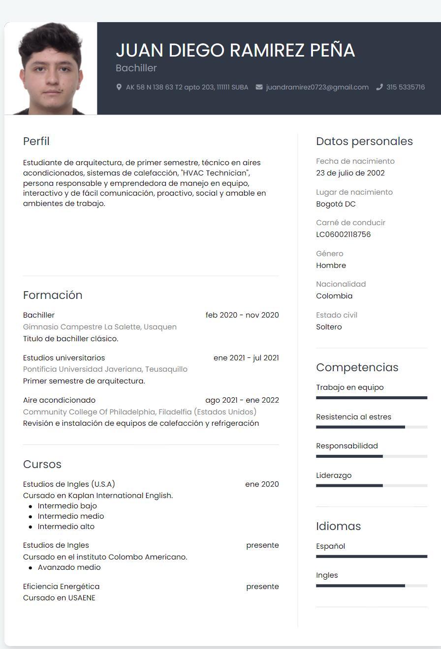 JUAN DIEGO  RAMIREZ PENA