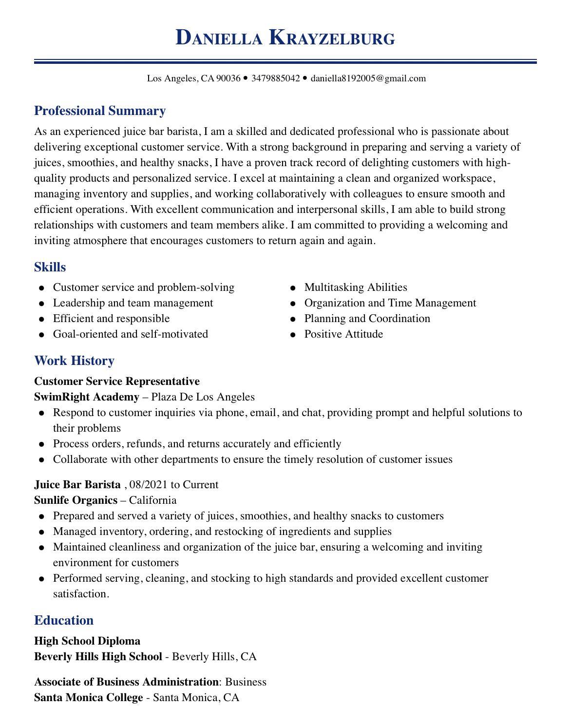 Daniella Krayzelburg